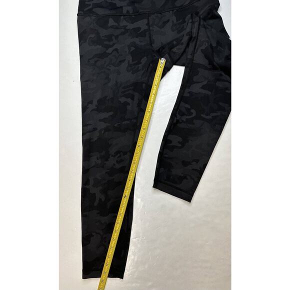 Lululemon Wunder Under High Rise Tight 25" Sz 10 Black/Gray Camo Crop Legging - Picture 10 of 12